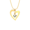 Silver plated heart necklace with white  sw5