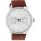 Oozoo timepiece with brown strap