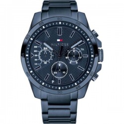 Tommy Hilfiger Decker Battery Chronograph Watch with Blue Bracelet