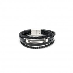 Men's Visetti Quadruple Stainless Steel Bracelet 21C-BR003B
