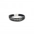 Men's Visetti Stainless Steel Bracelet in Black Silver Color BR011B