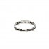 Men's Visetti Split Stainless Steel Bracelet in Silver Black Color 21C-BR031SB