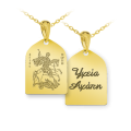 Amulets of Saints in 14k Gold With Chain