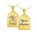 Amulets of Saints in 14k Gold With Chain