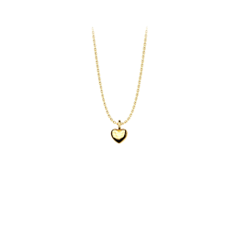 Necklace silver heart 925 yellow gold plated