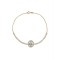 Gold bracelet K14 Rosette Riviera 28213