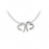 necklace with two hearts 925 silver 