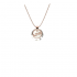 Love necklace with round crystal silver 925 rose gold plated