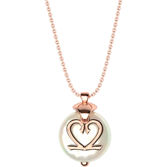 Charm silver silver gold plated rose gold 2022 with pearl E91764