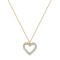 Gold double heart necklace KOL6
