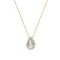 Necklace made of 14ct gold and white gold with zircon KOL19