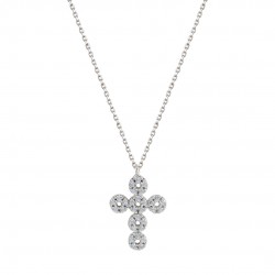 White gold cross with chain 14 carats KO10