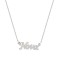 14ct white godmother necklace with zirconia 