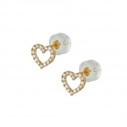  Earrings 14ct gold heart ER1114