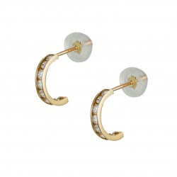 Earrings gold rings k 14 Italian design ER724