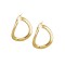 EARRINGS gold rings 14 carats shiny WAVE DESIGN ΣΚ0105