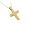 Cross with christening gold chain for boy 14 carats SX221