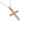 Baptismal gold cross with chain 14k 
