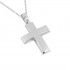 Christening cross 14ct white gold with chain 