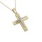 Gold baptism cross for a girl of 14 carats with chain F104