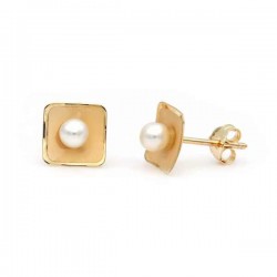 Earrings with pearls Akoya Japan 3.5mm K14  