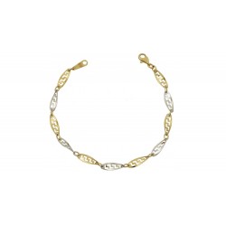 Koumian Gold k White Gold Meander Bracelet Handmade 14K 