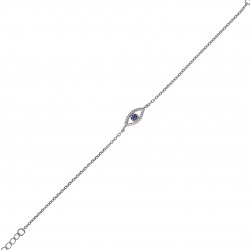 Silver Eye Zircon Bracelet 9b-br062-1