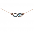 Infinity Necklace and Eyelet Silver 925 Rose Gold Plated E52534TB