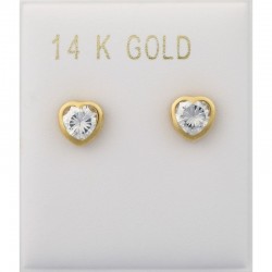 14ct gold earrings with zircon ER813