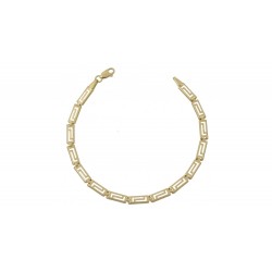 Gold Bracelet Meander greka Handmade 14 carats 