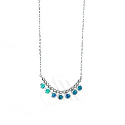 925 silver necklace with opal mineral OK084B