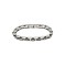 Visetti Men's two-tone stainless steel bracelet in silver and black color SU-BR027SB
