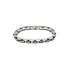 Visetti Men's two-tone stainless steel bracelet in silver and black color SU-BR027SB