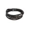 Visetti Men's bracelet made of leather and steel elements SU-BR037BC