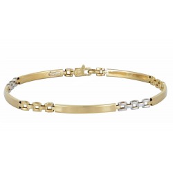 Men's Gold Bracelet 14k With White Gold