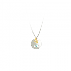Charm necklace 2023 with blue crystal eye