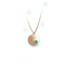 Charm Silver necklace 2023 with rose gold eye Γ1042
