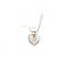 Charm Silver necklace 2023 with heart crystal E9183