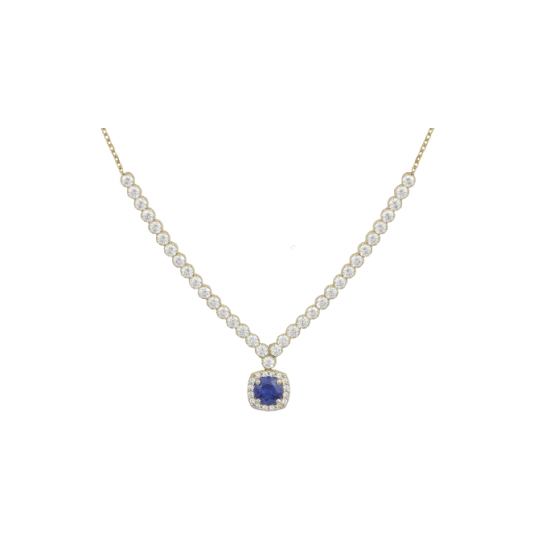 Riviera Gold Necklace With Rosette 14 Carats K8168