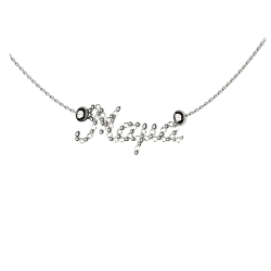Mother's necklace with white crystals silver 925 H52570L