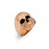 Pink Gold Ring 14K Skull Head 40711