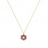 14ct Gold Necklace Flower With Zircon 