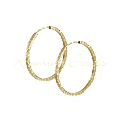14ct gold gold earrings, polished Italian 