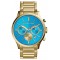 Michael Kors BAILEY MK5910 GOLD PLATED WITH BLUE COUNTER K SURPRICE BOX 25E