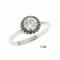 14ct white gold rosette ring with white FA48