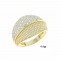 14ct GOLD RING WITH WHITE ZIRCON FA51 DESIGNED IN ITALY