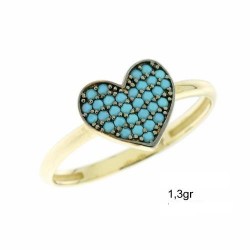 14ct gold ring fa90 heart ring