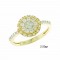 14ct Gold Ring With White Zirconia FA47