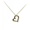 NECKLACE WITH CHAIN ​​HEART GOLD WITH ZIRCON K14 KO13