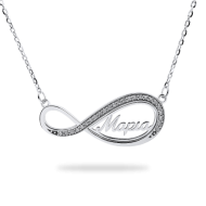 Pendants Infinity Frame with Stones - Name